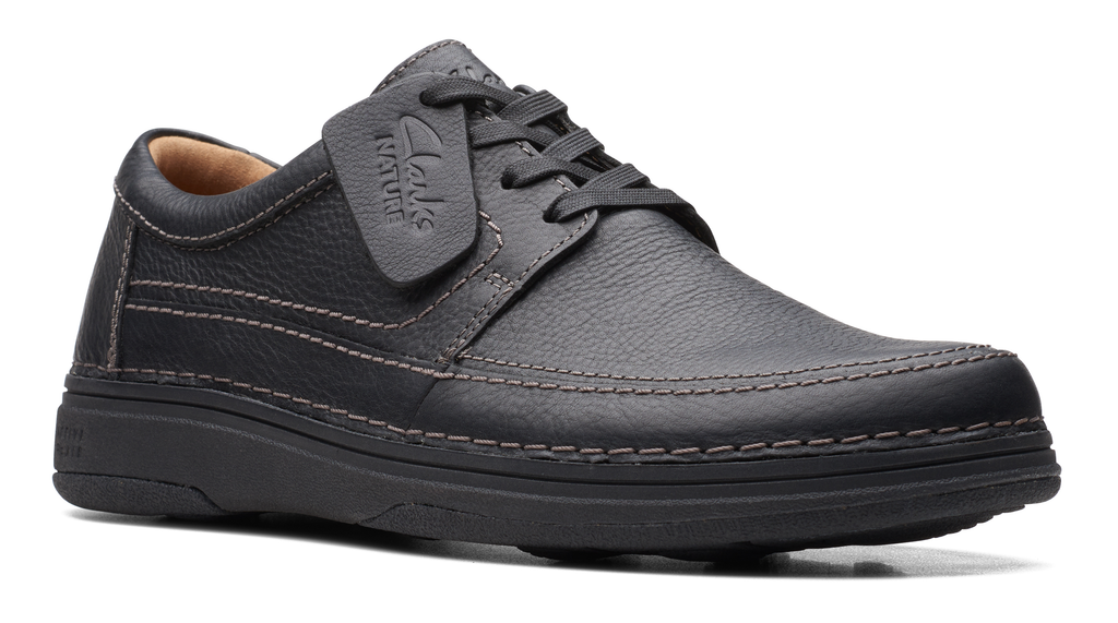 Clarks Men's Badell Seam Shoes - Black Nubuck